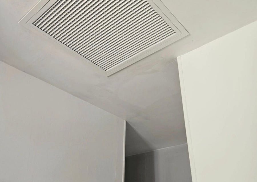 Ventilation d'une pompe à chaleur air/air gainable au plafond